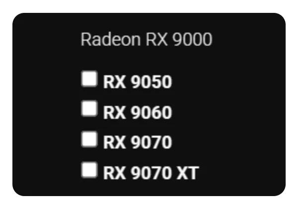 AMD Radeon RX 9050