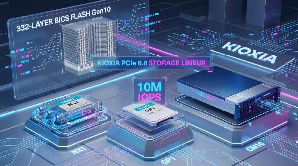 铠侠PCIe 6.0 SSD实现1000万IOPS，专为AI存储打造