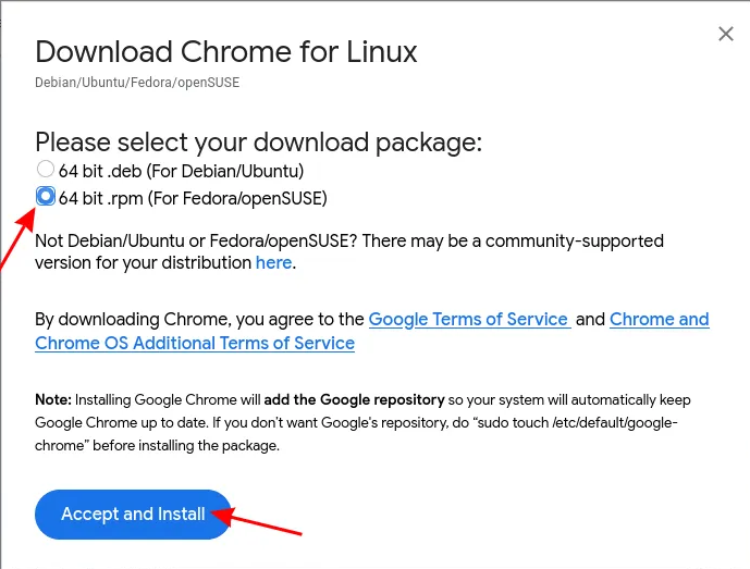 Download Chrome for Linux