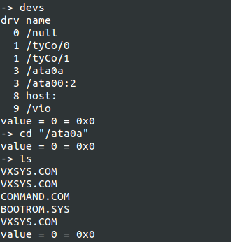 VxWorks Shell devs