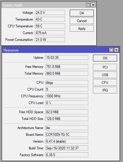 CCR1009 Idle