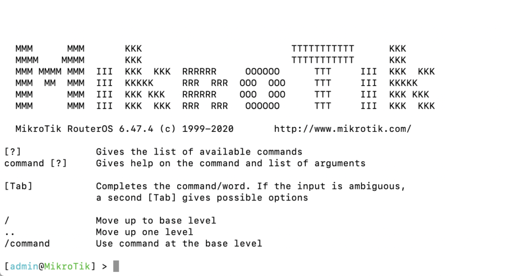 Mikrotik CLI